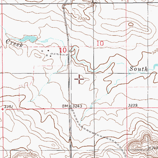 Topographic Map of 04N59E10DBBB01 Well, MT