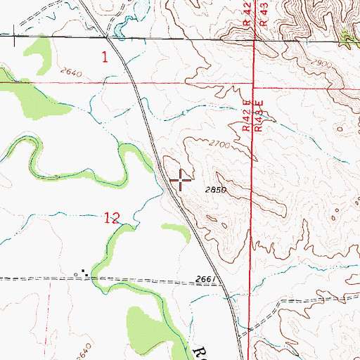 Topographic Map of 04N42E12A___01 Well, MT