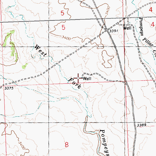 Topographic Map of 04N28E05DCDC01 Well, MT