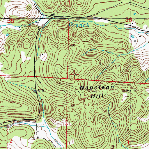 Topographic Map of C C Johnson Prospect, AR