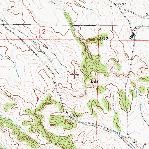 Topographic Map of 04N45E14ADCD01 Well, MT