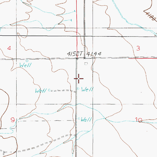 Topographic Map of 04N01E10BBCB01 Well, MT