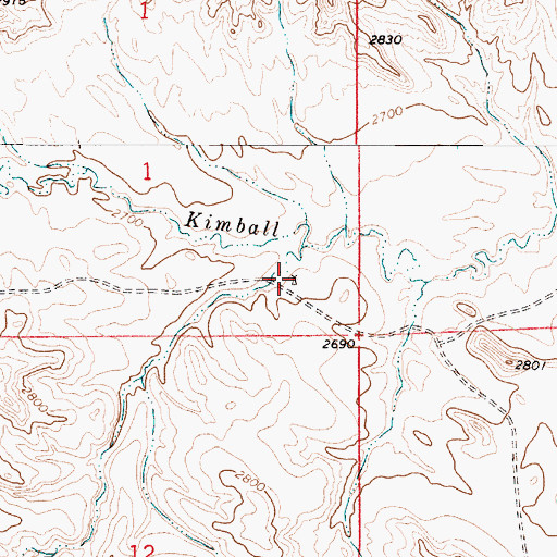 Topographic Map of 04N52E01DDBD01 Well, MT