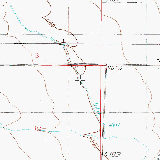 Topographic Map of 04N01E10AA__01 Well, MT