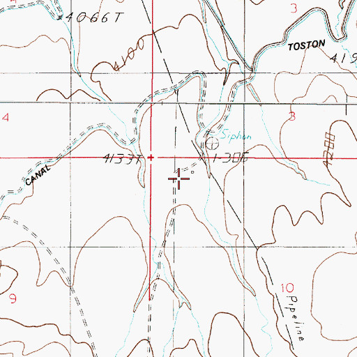 Topographic Map of 04N02E10BB__01 Well, MT