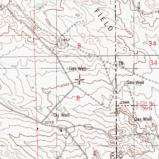 Topographic Map of 04N62E08CA__01 Well, MT