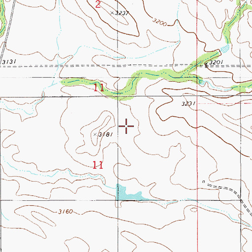 Topographic Map of 04N58E08BACD01 Well, MT