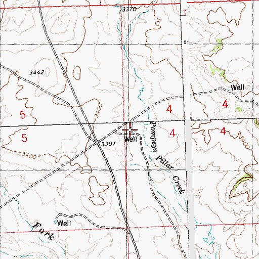 Topographic Map of 04N28E04CBBB01 Well, MT