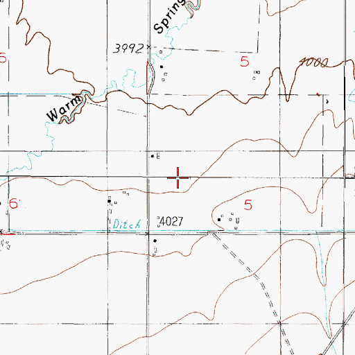 Topographic Map of 04N02E05CC__01 Well, MT