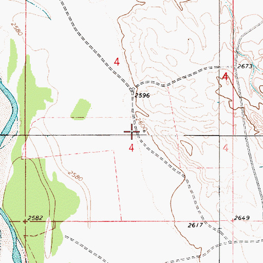 Topographic Map of 04N53E04DCBB01 Well, MT