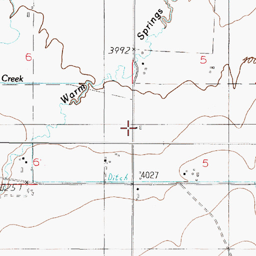 Topographic Map of 04N02E05CBCC01 Well, MT