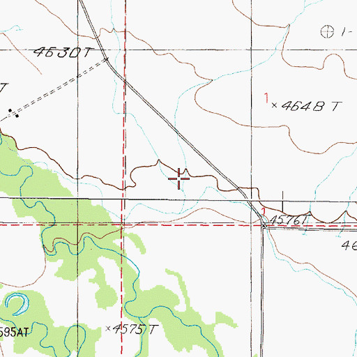 Topographic Map of 04N03W01CCAD02 Well, MT