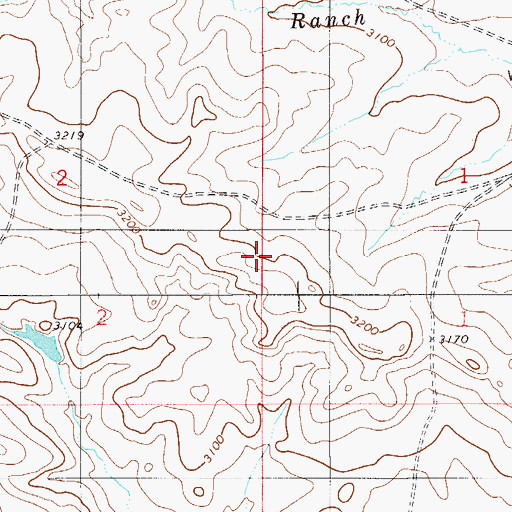 Topographic Map of 04N55E04DAA_01 Well, MT