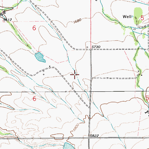 Topographic Map of 04N10E06AD__01 Well, MT