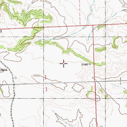 Topographic Map of 04N27E01CCBB01 Well, MT