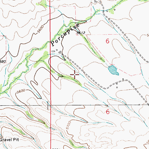 Topographic Map of 04N10E06B___01 Well, MT