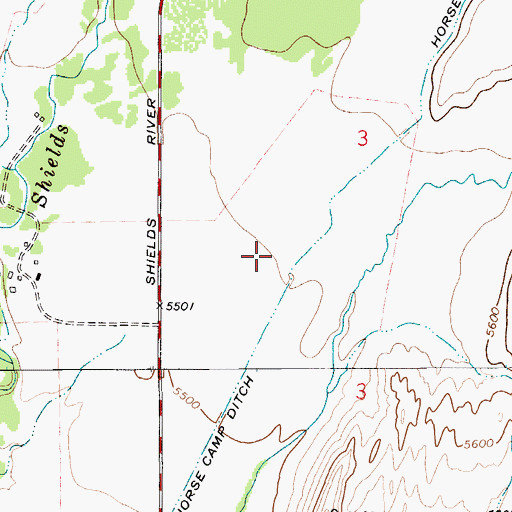 Topographic Map of 04N09E03B___01 Well, MT