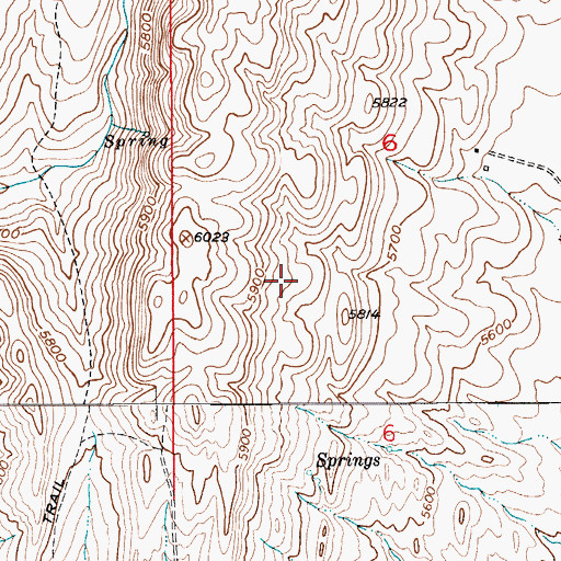 Topographic Map of 04N09E06B___01 Well, MT