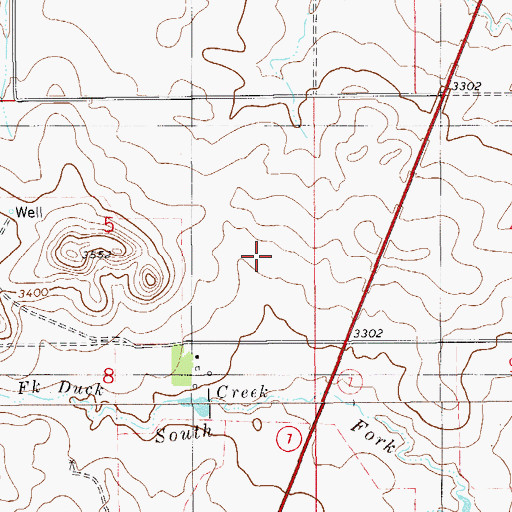 Topographic Map of 04N59E05DACA01 Well, MT