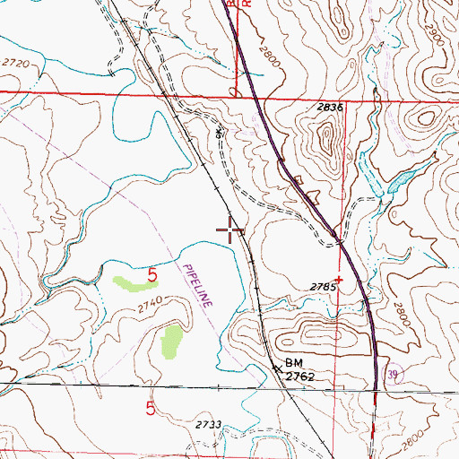Topographic Map of 04N40E05A___01 Well, MT