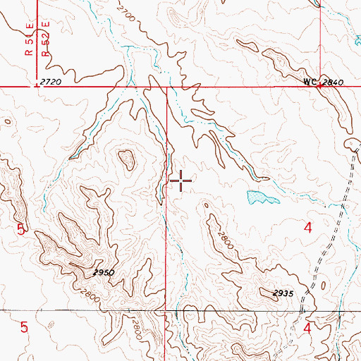 Topographic Map of 04N53E04BCB_01 Well, MT