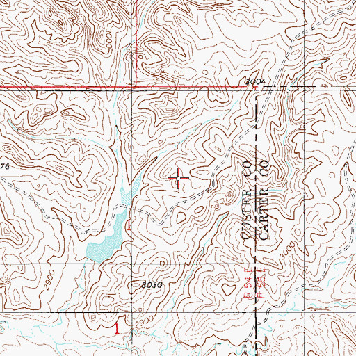 Topographic Map of 04N54E02BBD_01 Well, MT