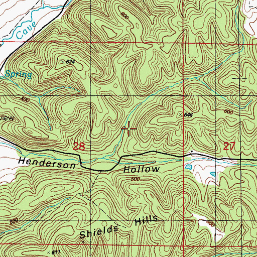Topographic Map of Collins Prospect, AR