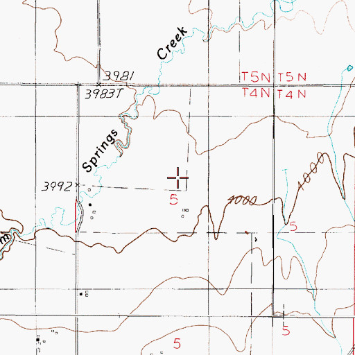 Topographic Map of 04N02E05BD__01 Well, MT