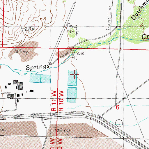 Topographic Map of 04N10W06BCAA01 Well, MT