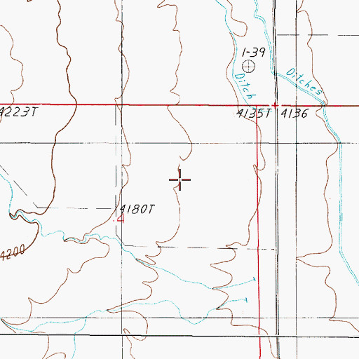 Topographic Map of 04N01E04ADBB01 Well, MT