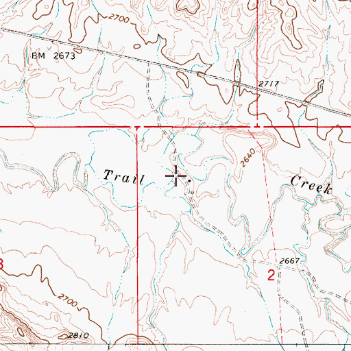 Topographic Map of 04N53E02BBB_01 Well, MT