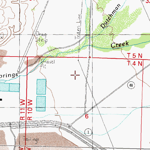 Topographic Map of 04N10W06BADD01 Well, MT