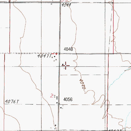 Topographic Map of 04N01E02AB__01 Well, MT