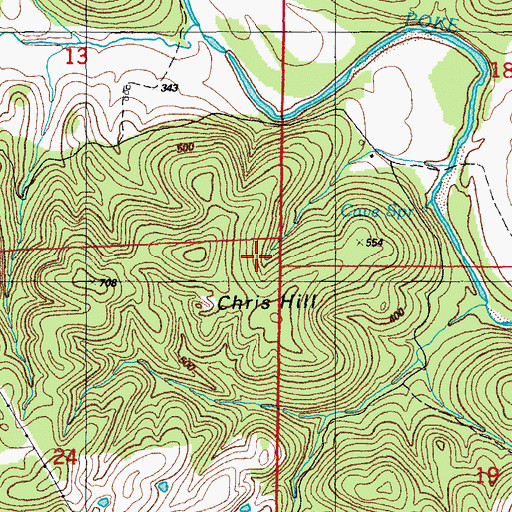 Topographic Map of Criswell Prospect, AR