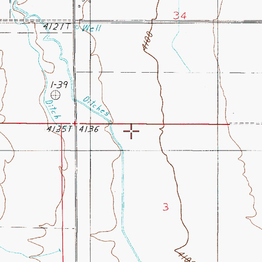 Topographic Map of 04N01E03BABA01 Well, MT