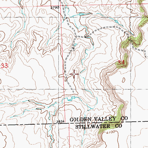 Topographic Map of 05N22E34BCBD01 Well, MT