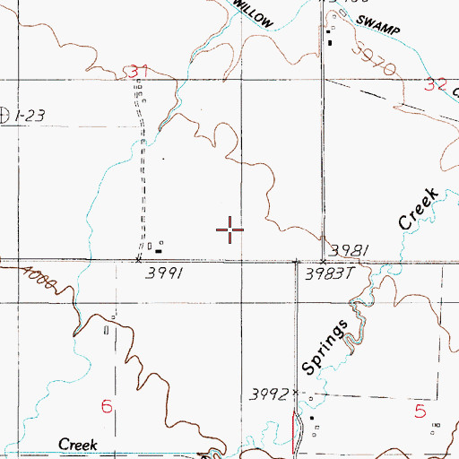 Topographic Map of 05N02E31DDCB01 Well, MT