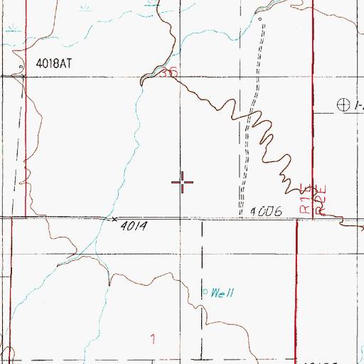 Topographic Map of 05N01E36DC__01 Well, MT