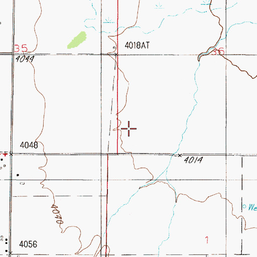 Topographic Map of 05N01E36CC__01 Well, MT