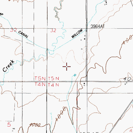 Topographic Map of 05N02E32DD__01 Well, MT