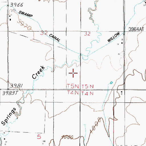 Topographic Map of 05N02E32DC__01 Well, MT