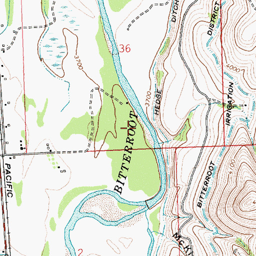 Topographic Map of 05N21W36DCC_01 Well, MT