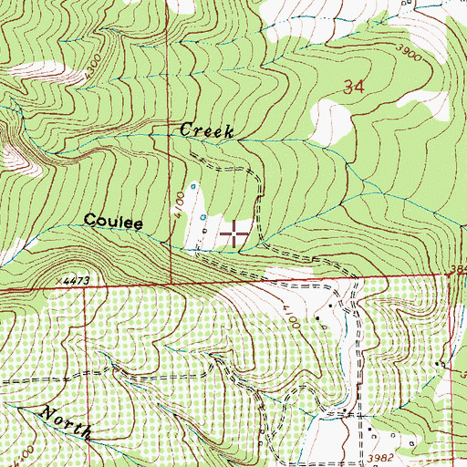Topographic Map of 05N21W34CCAD01 Well, MT