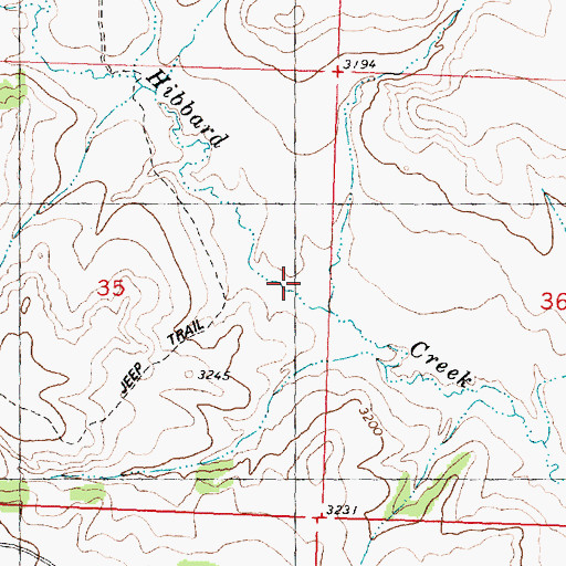 Topographic Map of 05N30E35AD__01 Well, MT