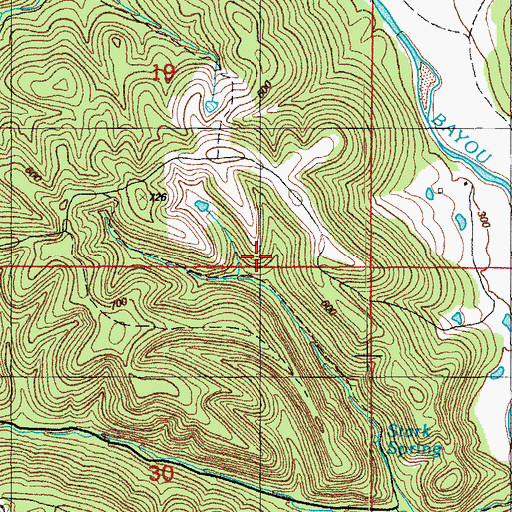 Topographic Map of Deener Prospect, AR