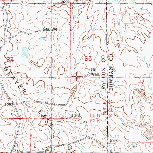 Topographic Map of 05N61E35CBDC01 Well, MT