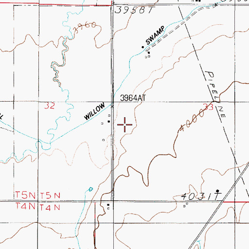Topographic Map of 05N02E33CB__01 Well, MT