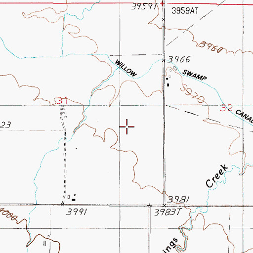Topographic Map of 05N02E31DA__01 Well, MT