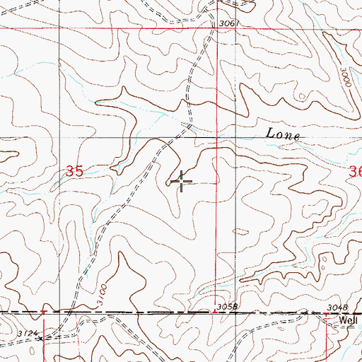 Topographic Map of 05N55E35ADAD01 Well, MT