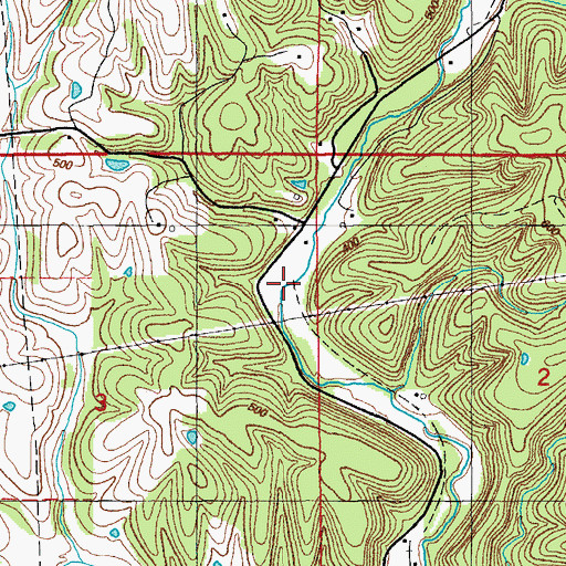 Topographic Map of Denieville (historical), AR